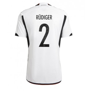 Tyskland Antonio Rudiger #2 Hemmatröja VM 2022 Kortärmad